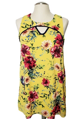 True Light Dress Womens Sz Small Yellow Floral Spring Easter Lined USA Boutique - Image 1 of 4