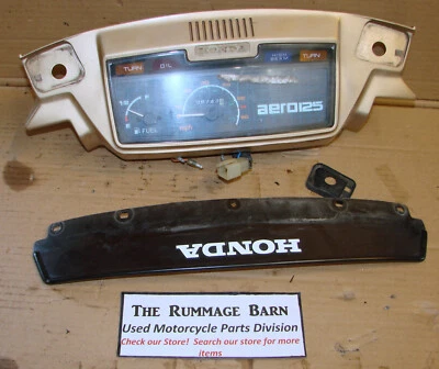 GAUGE CLUSTER with PLASTICS --- SEE PICS -----  1984 HONDA AERO 125 NH125 - Image 1 of 4