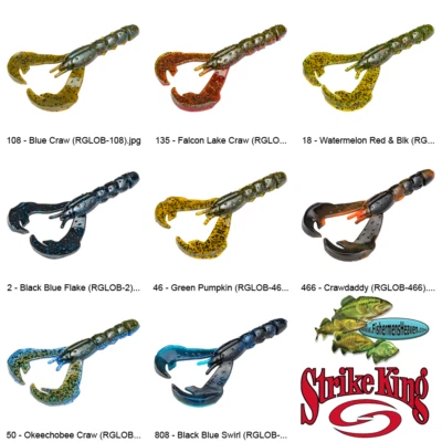 Strike King Craw Rage Lobster (RGLOB) 5 Inch Any 8 Color Soft Plastic Baits - Image 1 of 4