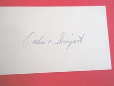 Oadis V. Swigart - Autographed 3" X 5" Index Card - Pittsburgh Pirates - pitcher