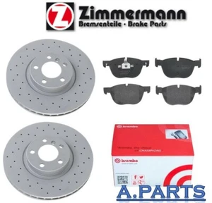 ZIMMERMANN / BREMBO BREMSENSATZ GELOCHT Ø 348 VORNE BMW X5 E70 F15 X6 E71 F16  - Picture 1 of 1
