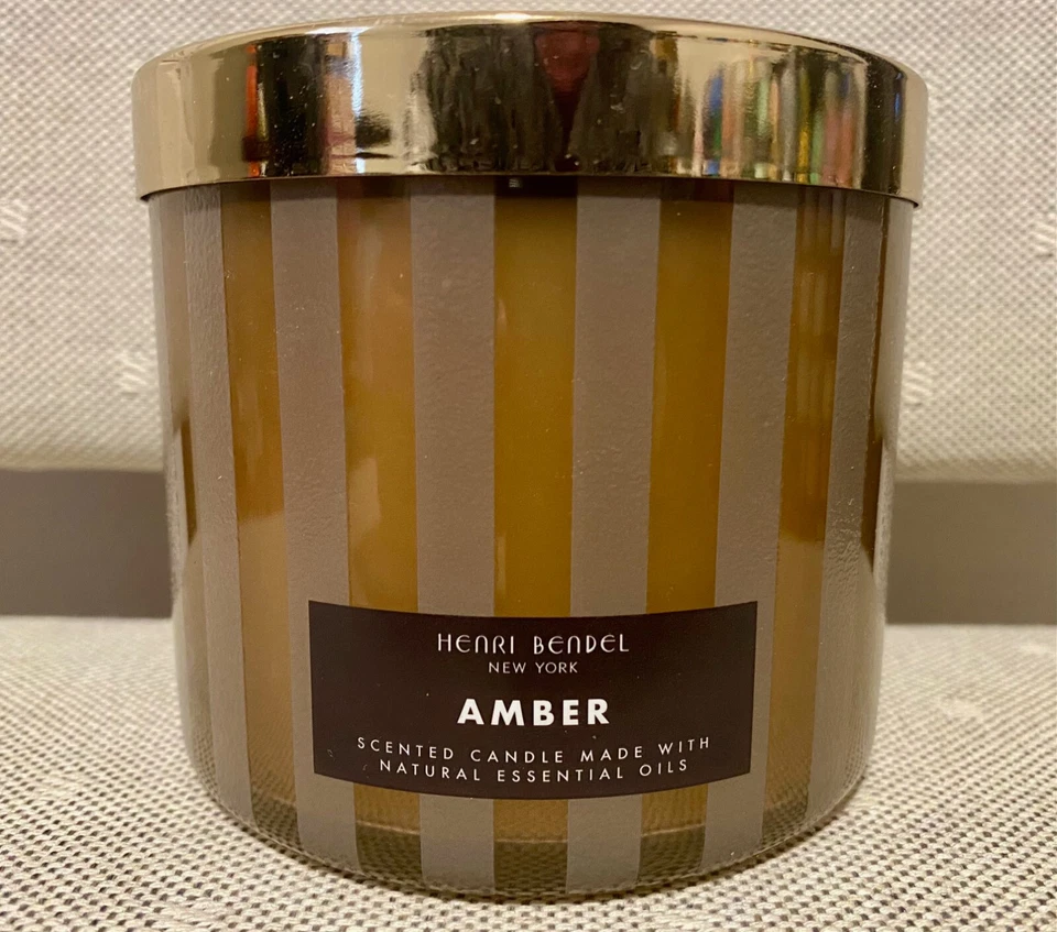 Henri Bendel 14.5oz. *AMBER* 3 Wick TEST Candle - Image 1 of 1