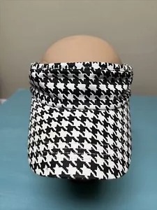 Visera de pata de gallo blanco y negro - Imagen 1 de 6
