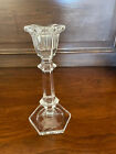 Vintage Crystal Clear Glass One Candle Holder, Very Spacial