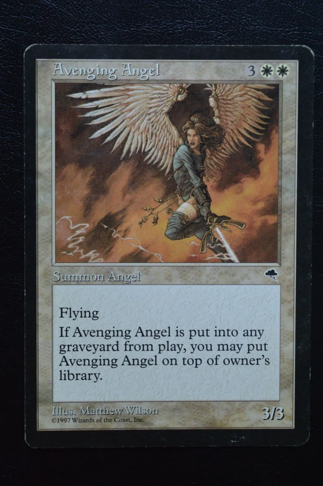 Magic The Gathering MTG AVENGING ANGEL Tempest MP Moderately Played - Image 1 of 2