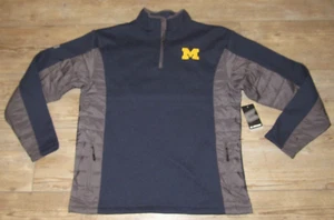 Colosseum Michigan Wolverines Knit 1/4 Zip Jacket $95 size Men's Large - Picture 1 of 4