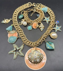 JTV Off Park Collection Necklace Bracelet Beach Nautical SET Shells starfish - Picture 1 of 14