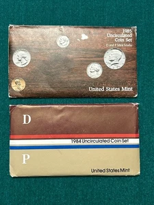 (2)  1984 & 1985 US Mint Sets - Uncirculated OGP - Free Shipping! - Picture 1 of 10