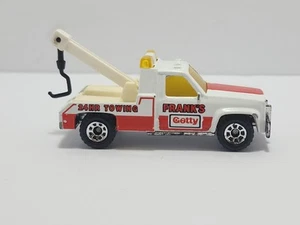VINTAGE Matchbox GMC Wrecker Tow Truck MB-21 Frank's Getty 1:72 White Diecast - Picture 1 of 8