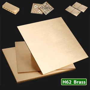 H62 Brass Plate Metal Sheet Laser Cut Conductive Block DIY Thick 0.1mm to 5mm - Picture 1 of 8