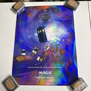 MTG Universes Beyond Doctor Who Retail Promo Foil Poster Wizards 18"x24" - Picture 1 of 1