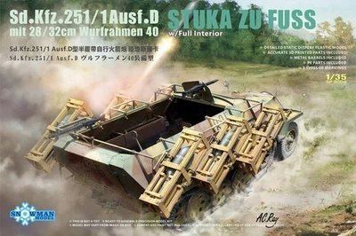 SNOWMAN MODELS SD.KFZ.251/1 AUSF.D MID PROD.FULL INTERIOR SCALA 1:35 SP8004 - Immagine 1 di 2