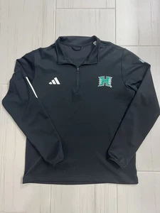 University Of Hawaii Football Team Issued Adidas 1/4 Zip Pullover Jacket Medium - Picture 1 of 2