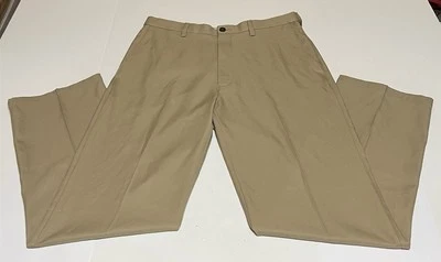 Haggar Mens Performance Dress Pants Stretch Classic Fit Tan NWT 34x32 - Image 1 of 4