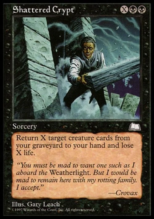 Shattered Crypt - Medium Play MTG Weatherlight - Image 1 of 1