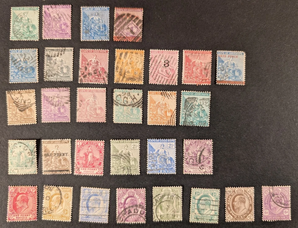 Cabo de Buena Esperanza - 1864-1904 - Bonito lote de 31 sellos clásicos, usados, F. Foto 1 de 1