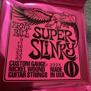 Cuerdas para guitarra eléctrica Ernie Ball SUPER SLINKY Nickel Wound 9-42 3 juegos 2223 - Imagen 1 de 1