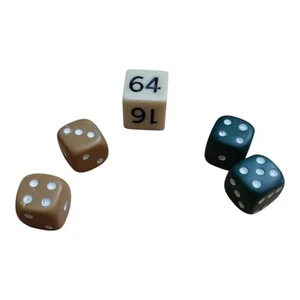 5 Piezas de repuesto de juego de dados de backgammon de colección verde y blanco Taiwán - Imagen 1 de 1