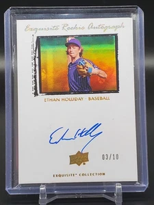 2024 UD Goodwin Champions Ethan Holliday Exquisite RC Auto /10 Colorado Rockies - Picture 1 of 2