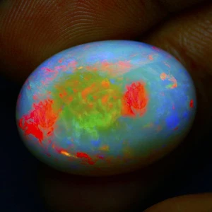 24.25Ct Top Class Multi Colors Play Volcanic Red Fire 3D Rainbow Solid Welo Opal - Picture 1 of 5