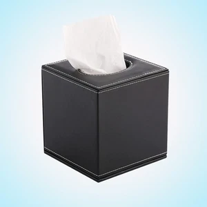 Quadratische Form Rollbox Home Tissue Box Handtuch Schlauch (schwarz) - Bild 1 von 11