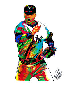 Derek Jeter New York Yankees Sports Poster Print Wall Art 8.5x11
