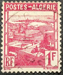STAMP Algeria SG172 1941 1Fr View of Algiers Used - Picture 1 of 2