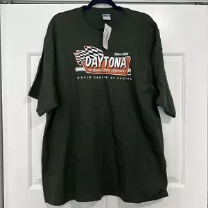Maglietta Daytona International Speedway Racing Uomo 2XL Verde Logo Grafica Maglietta Nuova - Foto 1 di 4