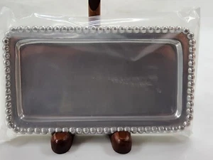 Set Of 2 Mariposa Aluminum Beaded Edge Platter Plates Made In Mexico - Picture 1 of 14
