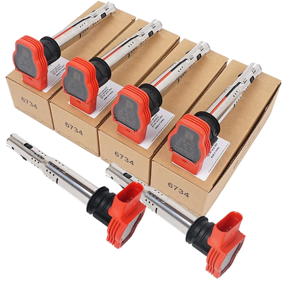 6Pcs RED Genuine Ignition Coil 06E905115G fits for Volkswagen Touareg 3.0T 4.2L - Image 1 of 4