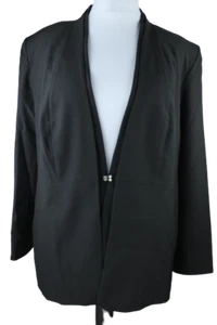 Sheego Damen Blazer Schwarz 50 Jacke Kurzjacke Anzugjacke Jackenblazer Übergröße - Picture 1 of 5