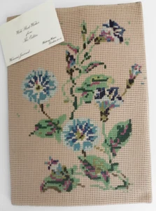 Vintage Woman’s Journal Needlepoint Panel Morning Glory Fleetway House - Bild 1 von 7