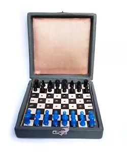 Vintage Soviet ussr Pocket Chess Set Kyiv Traveling Road Antique 1960-s - Picture 1 of 9