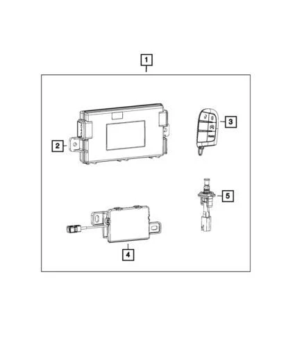 Genuino Mopar 2009-2014 Chrysler Town & Country Llavero Transmisor 68066871AF Foto 1 de 1