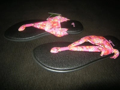 Nuevas chanclas para mujer Paradise Pink Sanuk Yoga Waikik, 6/7 Foto 1 de 3