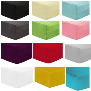 Fitted Sheets 10'' / 25 CM Deep Easy Care Non Iron Percale, Divine Textiles