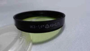 r LZOS Yellow-Green 1.4x 49x0.75 Vintage Light Filter 49mm mount for LENS 1180 - Picture 1 of 3