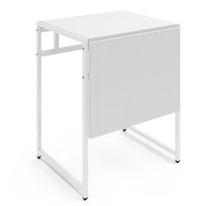 Foldable Drop Leaf Dining Table Compact Work Desk for Small Spaces White - Picture 1 of 9