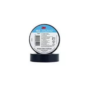 Cinta Aislante Eléctrica PVC 10x 19mm x 0.15mm x 20m Temflex™ 165 Negra 3M - Imagen 1 de 1