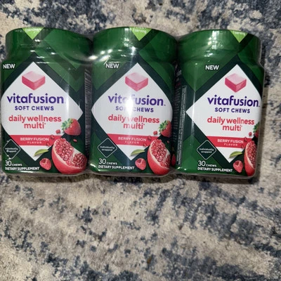 3 упаковки! Жевательные мультивитамины для взрослых Daily Wellness Multi срок годности 3/26 - Изображение 1 из 3