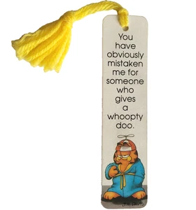 Marcador de colección años 70 Garfield Whoopty Doo borla Jim Davis 1978 gato cómic H-1029 - Imagen 1 de 20