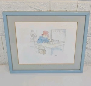 Paddington Bear at The Buffet Framed Print by Barry Macey Picture Frame 32 x 27" - Picture 1 of 15