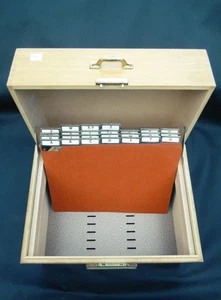 Nr.6 - Holz Karteikasten HAN - Nr.504 - 60er Jahre mit Leitkarten - DIN - A4 - Bild 1 von 12