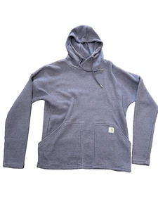 Carhartt Thermo Shirt mit Kapuze Damen Small Lila Relaxed Fit 104967 Waffle - Bild 1 von 7