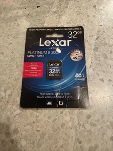 OEM Lexar Platinum II 32GB SDHC I UHS-I Memory Card Class 10 300x - Picture 1 of 2
