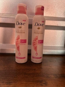 Dove Body Wash Mousse Rose Oil 10.3 oz Shaving Discontinued New Pack Of 2 - Picture 1 of 2