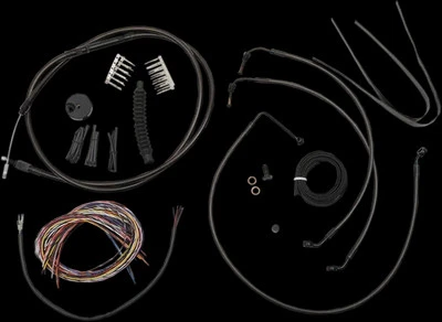 Kit de controles de manillar medianoche LA Chopper 15-17 pulgadas con ABS Street Glide 14-15 Foto 1 de 3