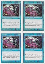 MTG: FEEDBACK 5th Edition UNCOMMON; played, Excellent condition x4