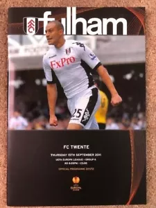FULHAM v TWENTE 2011/12 EUROPA LEAGUE PROGRAMME - Picture 1 of 1