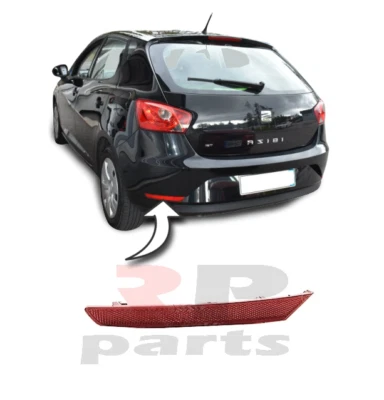 FOR SEAT IBIZA HATCHBACK 2012 - 2016 GENUINE REAR BUMPER REFLECTOR LEFT N/S - Image 1 of 2